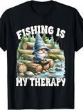 Funny Fishing Saying for Men And Women Fishing Is My Therapy T-Shirt