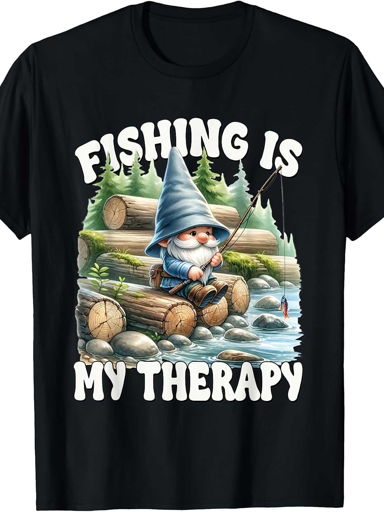 Funny Fishing Saying for Men And Women Fishing Is My Therapy T-Shirt