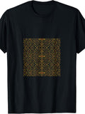 Men's And Women's T-Shirt, Geometric Diamond Pattern, Casual Wear Summer