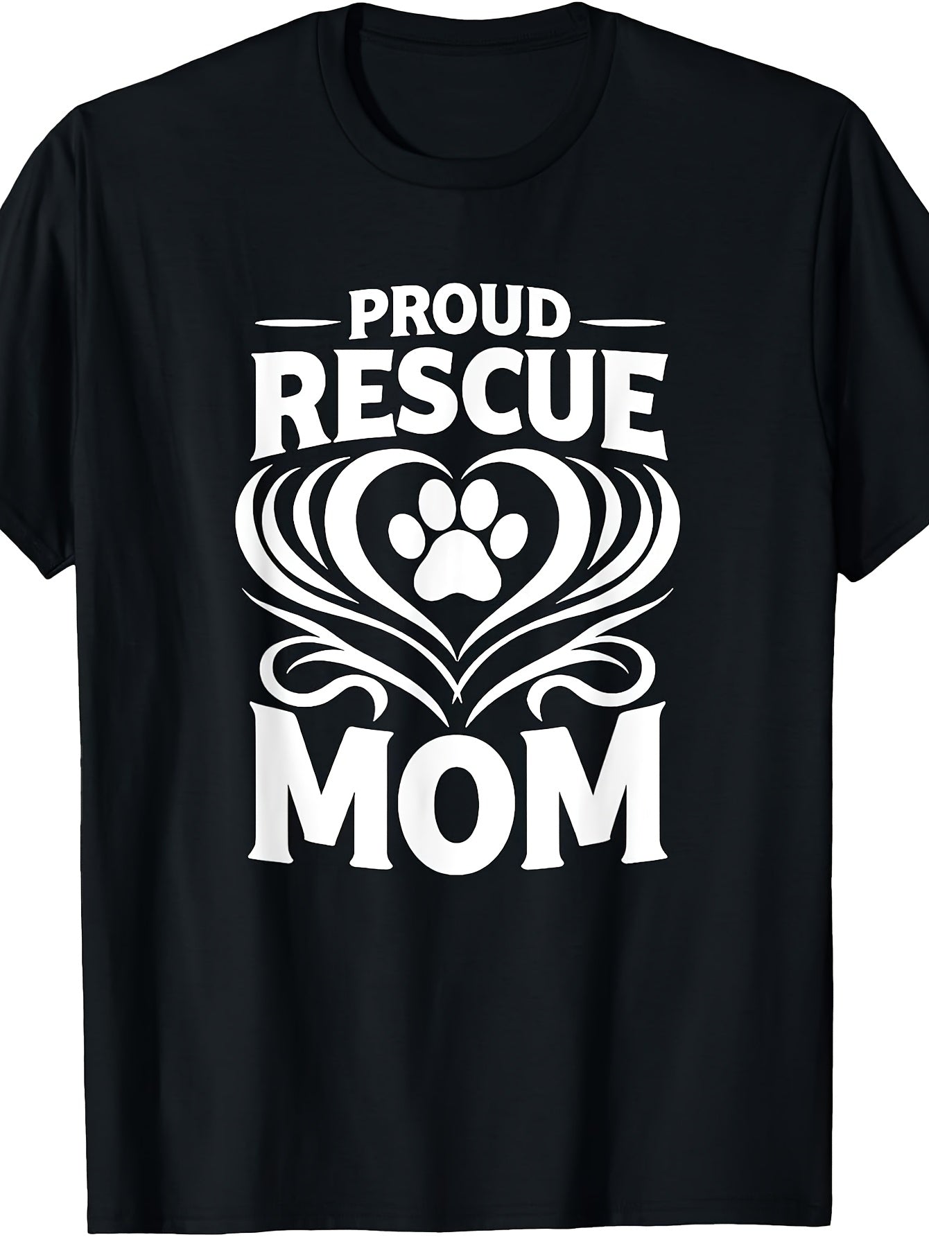 Proud Rescue Mom, Rescue Foster Dog Mommy Animal Adoption T-Shirt