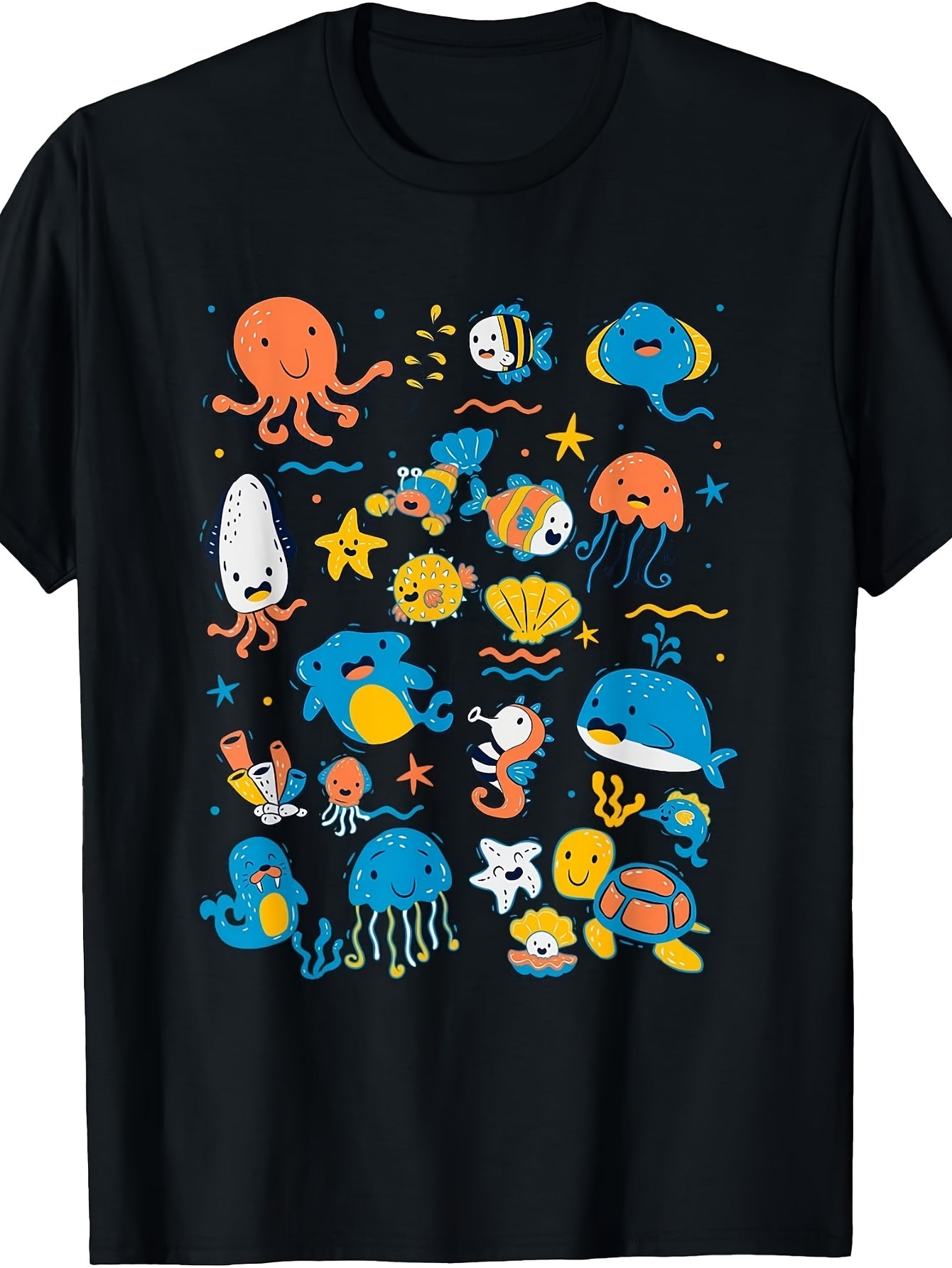 Cute Sea Animals Ocean Creatures Clown Fish T-Shirt