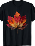 Fall Maple Leaf Artistic Foliage Art Autumn Aesthetic Leaves T-Shirt