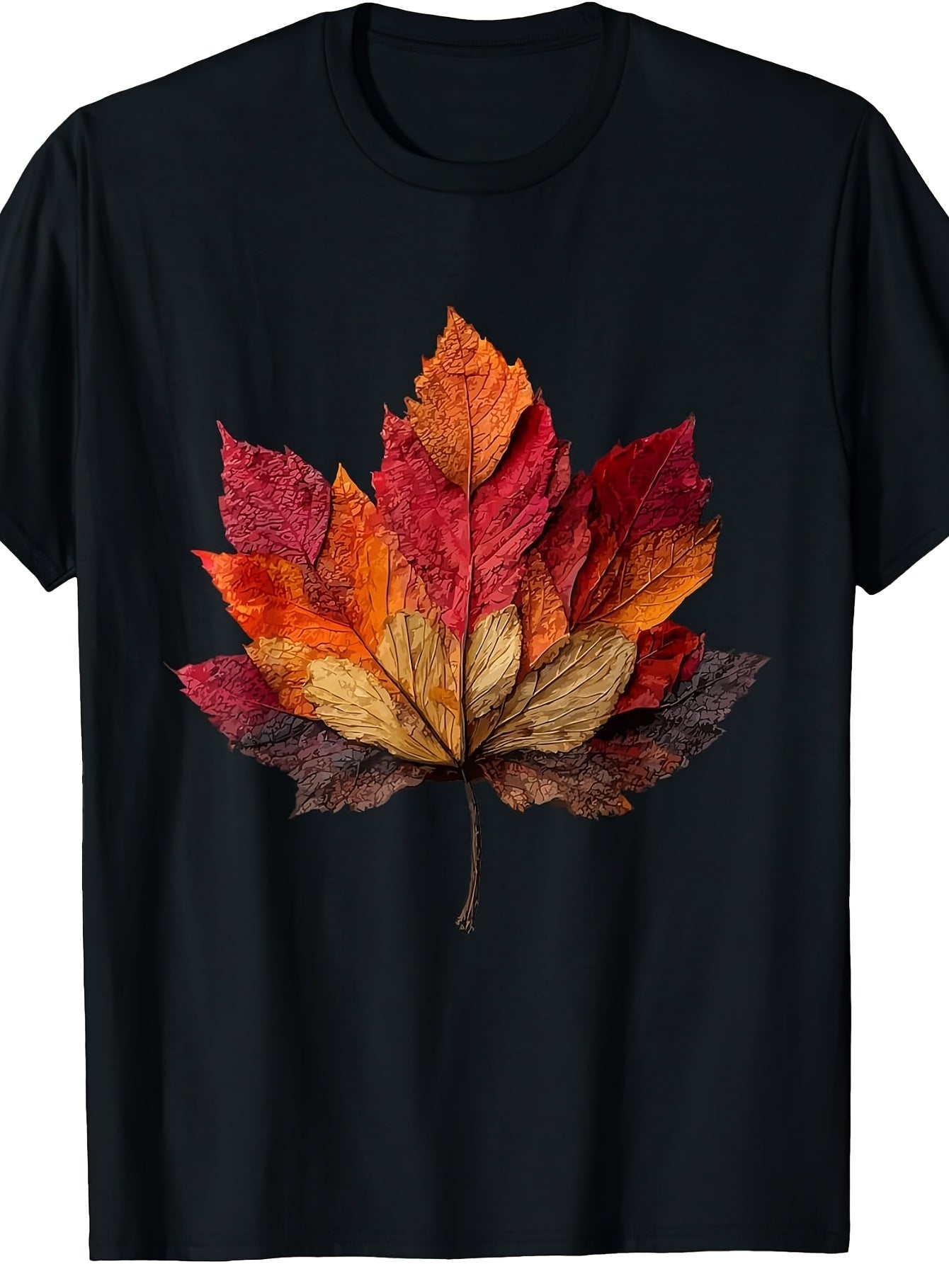 Fall Maple Leaf Artistic Foliage Art Autumn Aesthetic Leaves T-Shirt